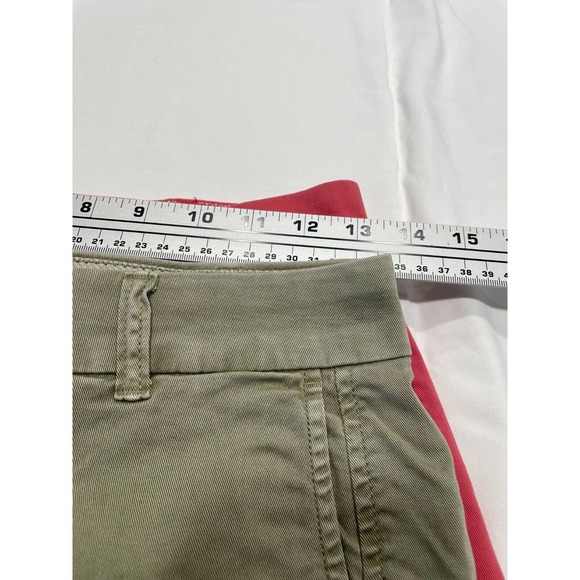 Lot of 2 J.CREW Women's Chino Shorts Size 00 Pink Olive Green Classic Casual - Picture 9 of 16